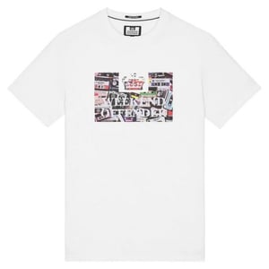 Weekend Offender Heren-T-shirt van katoen met grafische print (Wit)