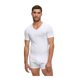 Boss Heren Logo Slim T-Shirt (Set van 2) (Wit)