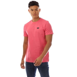 Weekend Offender Heren T-shirt Bridgetown, effen met logo, normale pasvorm (Rose)