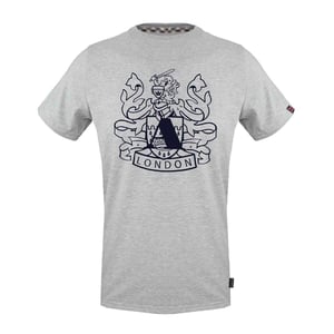 Aquascutum Heren Shield Logo Jersey Crew Neck T-Shirt (Grijs)
