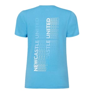 Castore Dames-T-shirt met opdruk op de rug van Newcastle United FC (Azuurblauw)