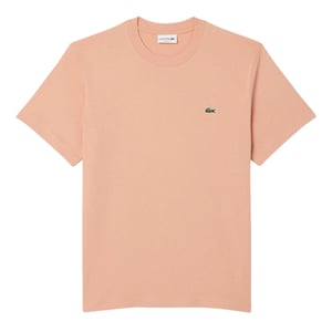 Lacoste Heren Geborduurd Logo Katoenen T-Shirt (Oranje)