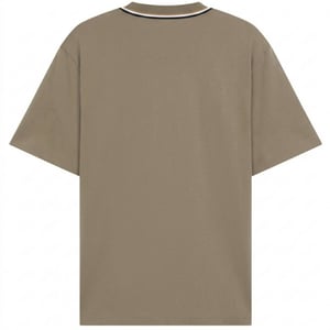 Boss Strak zittend T-shirt voor heren met minimalistisch logo (Bruin)