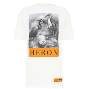 Heron Preston Dames/dames Logo Oversized T-shirt (Wit, Zwart)
