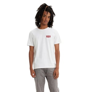Levis T-shirt med logotyp och rund halsringning för herr (2-pack) (Vit)