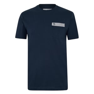 Original Penguin Heren Logo borstzak T-shirt (Yale Blauw)