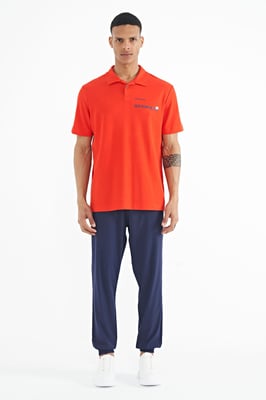 Heren Katoenen Polo T-Shirt Met Tekstprint