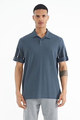Heren Katoenen Polo Kraag Gedrukte T-shirt