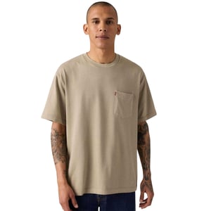 Levis Klassisk tjock T-shirt med ficka för män (Khaki)
