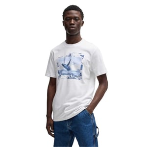 Boss Heren Walvis Katoenen T-Shirt (Wit)
