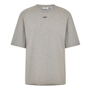Off White Katoenen uniseks T-shirt voor volwassenen (Grijs/Zwart)