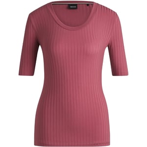 Boss Dam Effilie Ribbad T-shirt (Röd)