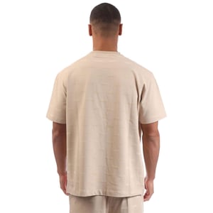 Hugo Heren Logo In reliëf Regular T-shirt (Beige)