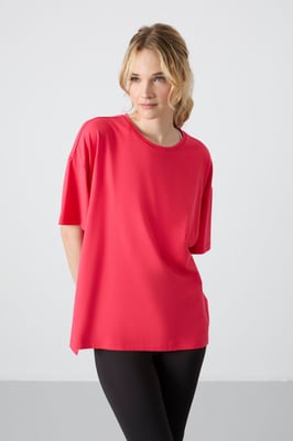 Oversized Katoen-Modal Ronde Hals T-Shirt