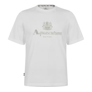 Aquascutum Herenlogo T-Shirt (Wit)