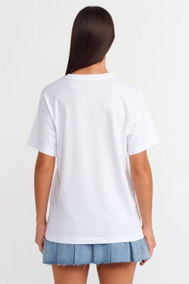 Dames Katoenen Bedrukt Crew Neck T-shirt