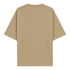 Hugo Heren Dinkee Logo Oversized T-shirt (Beige)
