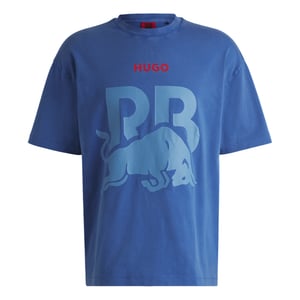 Hugo Unisex volwassen RB F1 Racing Grafisch T-Shirt met opdruk (Medium Blauw)