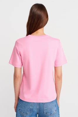 Dames Katoenen Crew Neck T-Shirt