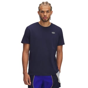 Under Armour Heren Logo Zwaargewicht Los T-shirt (Blauw)