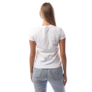 Levis Patchwork-T-shirt för dam och dam (Ljus vit)