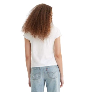 Levis Dam/Ladies 501 Bomulls-T-shirt med grafiskt tryck (Vit)