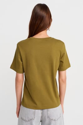 Dames Katoenen Ronde Hals T-Shirt