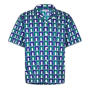 Lacoste Herenhemd met monogram en korte mouwen (Groen)