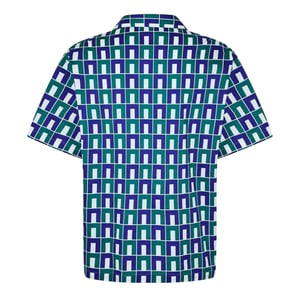 Lacoste Herenhemd met monogram en korte mouwen (Groen)