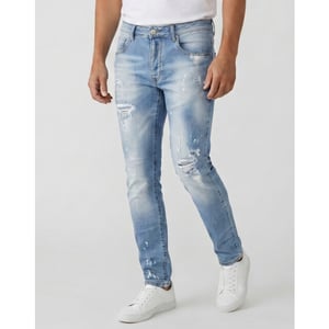True Rise Gescheurde jeans slim fit spijkerbroek volwassenen