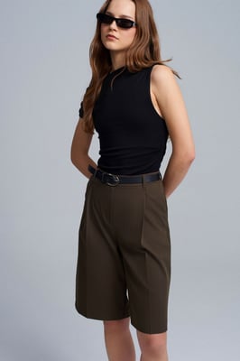 Hoogwaardige Brede Pantalon Shorts