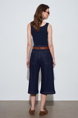 Hoge Taille Wijde Spijkerbroek Shorts