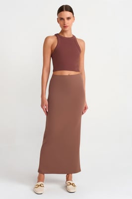 Hoge Taille Maxi Potloodrok