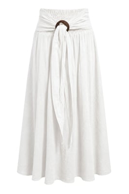 Hoog-waisted Geknoopte A-lijn Maxi Rok