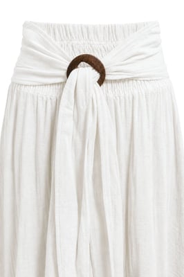 Hoog-waisted Geknoopte A-lijn Maxi Rok