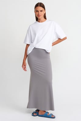Hoge taille A-lijn maxi rok