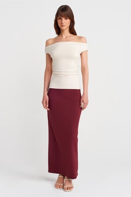 Hoge Taille Maxi Potloodrok