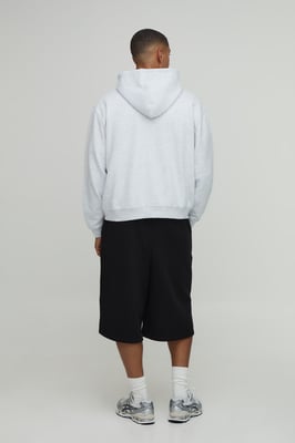 Oversized Boxy Official Embroidered Zip Thru Hoodie