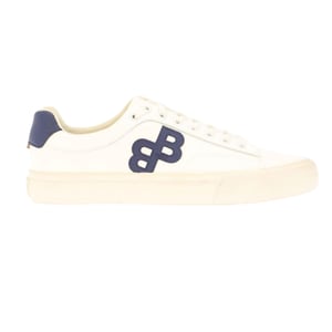 Boss Heren Aiden Leren Tennis Platte Trainers (Wit)