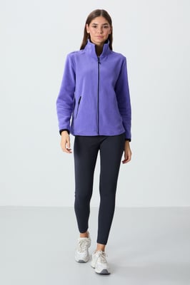 Dames Pluche Ritssluiting Sweatshirt