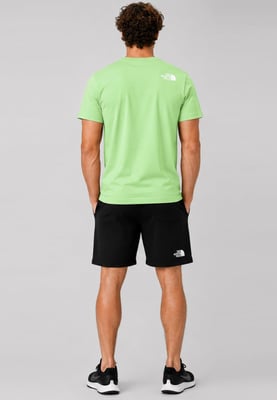 The North Face Men's Simple Dome T-Shirt & French Terry Shorts Set – Lime Green / Black