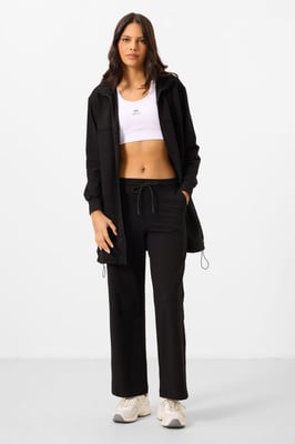 Dames Katoenmix Sweatshirt en Wijde Broek Set