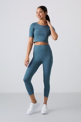 Dames Katoenen Slim-fit Actieve Set