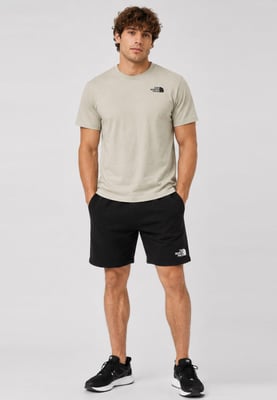 The North Face Men's Simple Dome T-Shirt & French Terry Shorts Set – Clay Grey / Black