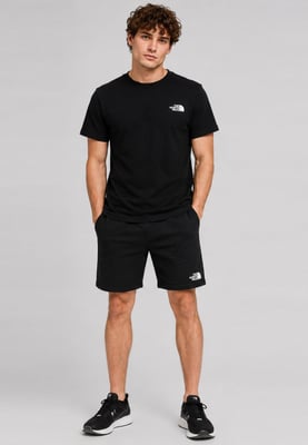 The North Face Men's Simple Dome T-Shirt & French Terry Shorts Set – Black / Black