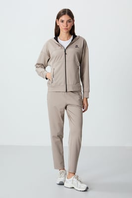 Dames Hoodie Met Rits En Broek Set