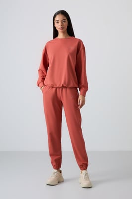 Oversized Sweatshirt en Elastische Boordbroek Set