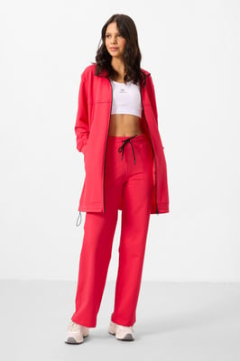 Dames Katoenmix Sweatshirt en Brede Broek Set