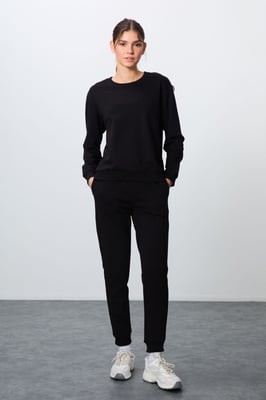 Overmaatset van katoen-polyester sweatshirt en broek