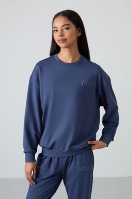 Oversized Sweater en Broekset met Elastische Boord